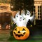 Set of 2 6FT Lighted 3 Ghosts In Jack-O-Lantern Pumpkin with Scream Inflatable Decor